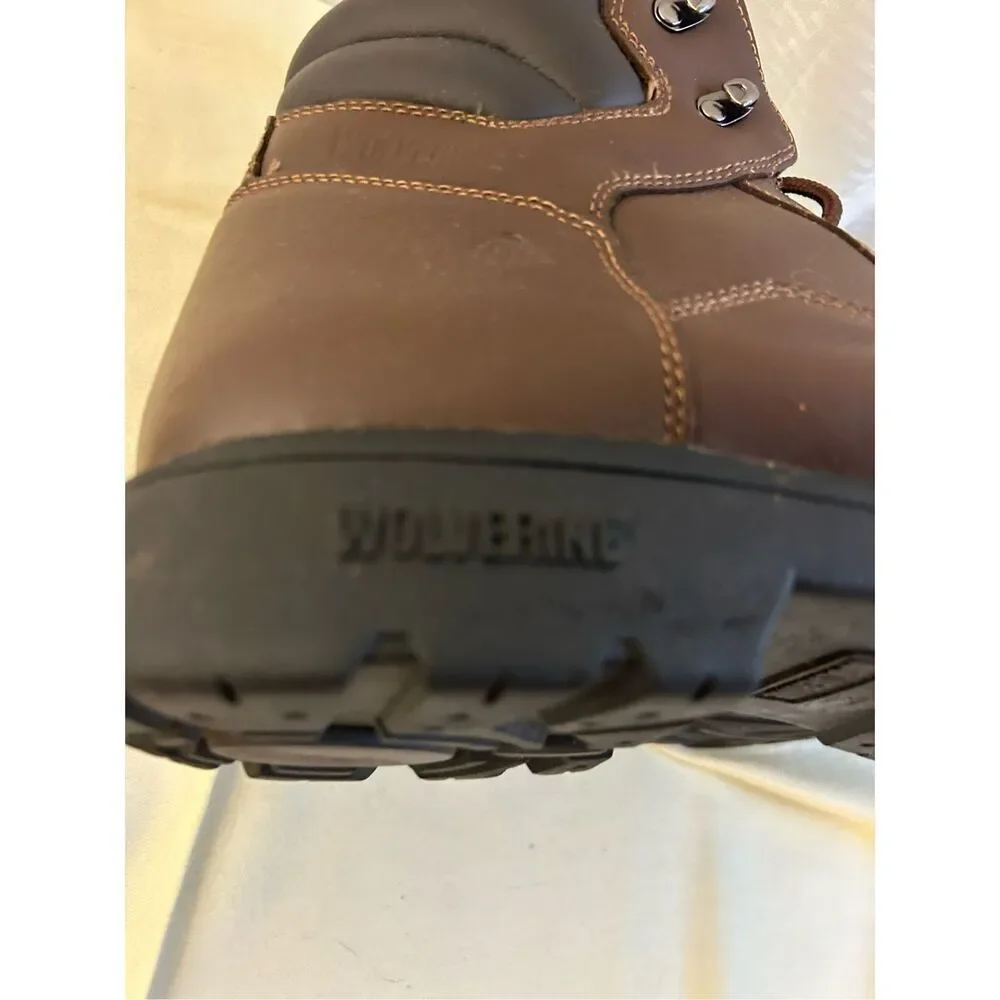 Wolverine mens‎ 13EW EH brown boots toe scuffs